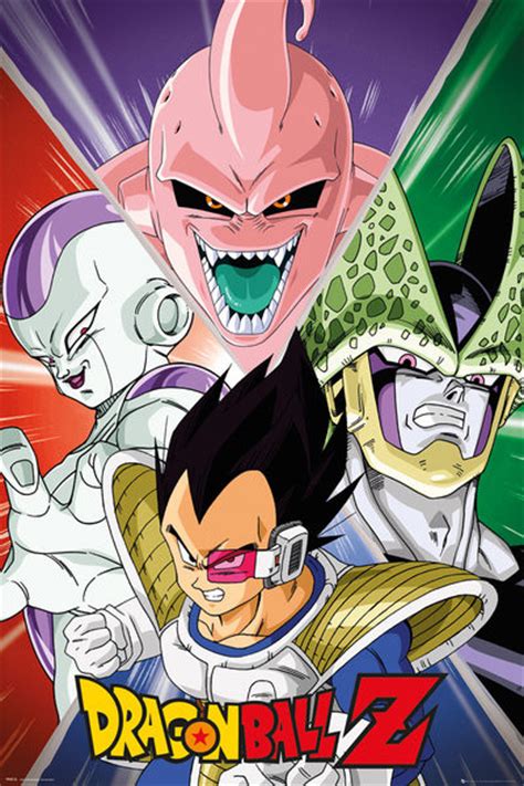 Retrouvez sur ce magnifique poster : Dragon Ball Z - Villains Poster | Sold at Abposters.com