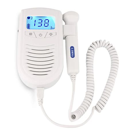 Pregnant Women Back Light Fetal Heart Monitor With Lcd Digital Screen