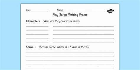 Stage Play Format Template Lovely Play For Kids Template Making Plays
