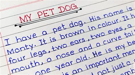 My Pet Dog Essay Writing For Kids Easy Essay Writing For Kids My