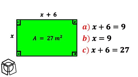 Aula 11 Equação Do 2 Grau Área E Lados De Um Retângulo Exercício