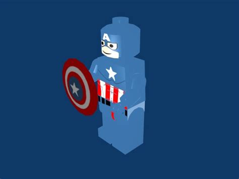 3d Lego Captain America