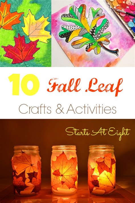 10 Fall Leaf Crafts And Activities Startsateight