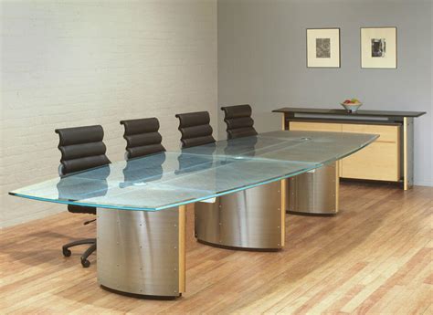 glass conference table  modern office furniture theydesignnet