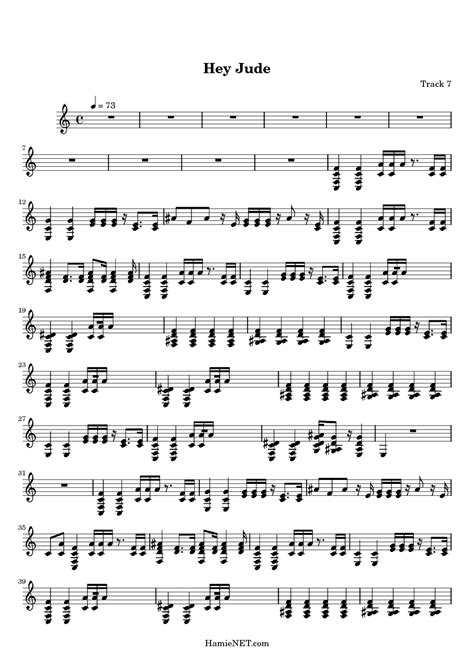 Hey jude the beatles easy piano and chords. Hey Jude Sheet Music - Hey Jude Score • HamieNET.com