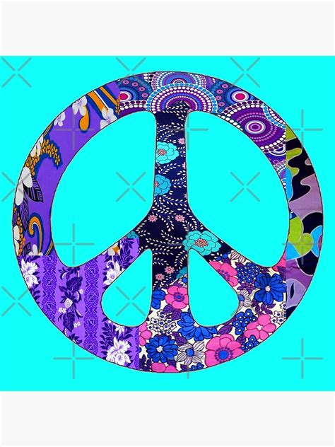 Groovy Purple Peace Sign Canvas Print By Artbyomega Redbubble