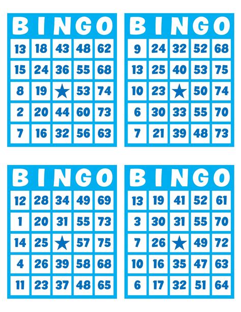 Bingo Card Game Printable
