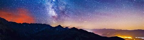 Wallpaper Landscape Mountains Galaxy Nature Sky Atmosphere