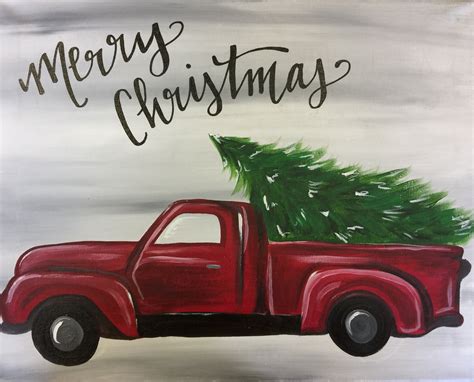 How To Draw A Truck With A Christmas Tree Trucks