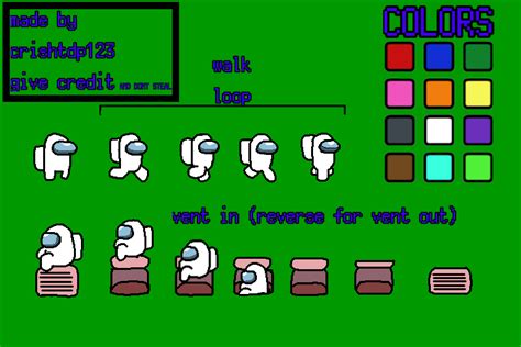 Among Us Sprite Sheet 1 By Crishtdp On Deviantart