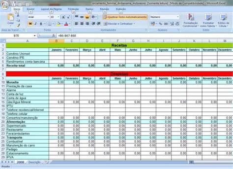 Planilha De Controle De Gastos Pessoais Grátis Baixar No Excel