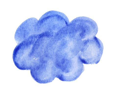 8 Blue Watercolor Clouds Png Transparent