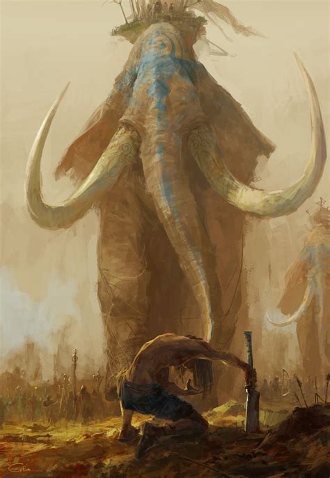 Battle Mammoth Fantasy Concept Art Fantasy Creatures Art Creature