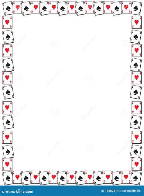Playing Card Page Border Printable Cards