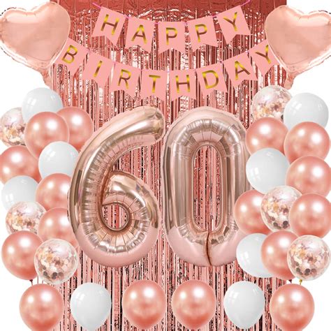 Buy 60 Birthday Decorations For Women 60th Birthday Decor Rose Gold