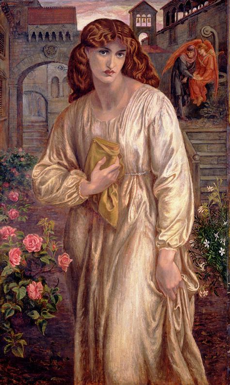 Salutation Of Beatrice Painting By Dante Gabriel Rossetti Fine Art