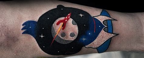 40 Spaceship Tattoo Designs For Men Outer Space Ink Ideas