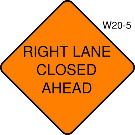 Right Lane Closed Ahead Clip Art At Vector Clip Art Online