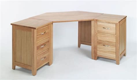 Elegant Oak Corner Desk Unit Home Office Furniture Desk Corner Desk