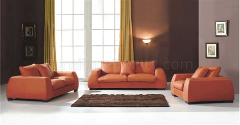 Orange leather sofa living room. Modern Burnt Orange Living Room Sofa