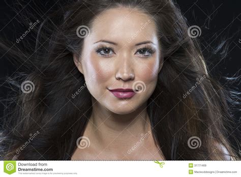 Beautiful Brunette Hair Model Royalty Free Stock Images