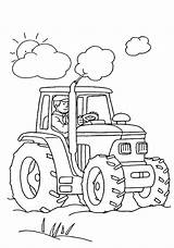 Coloring Farm Tractor sketch template