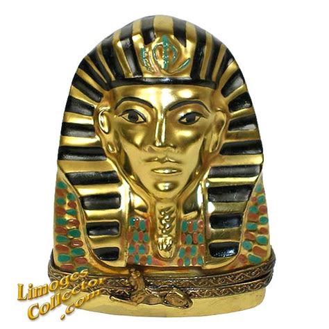 Egyptian Pharaoh King Tut Golden Bust Limoges Box Chamart In 2022