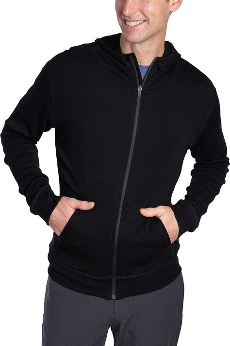 woolly clothing men s merino pro knit wool zip hoodie sweatshirt mid weight wicking