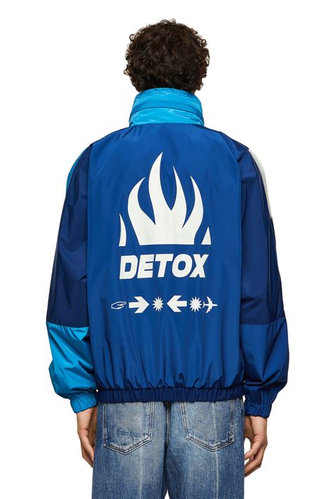 Colour Block Jacket With Detox Print Diesel