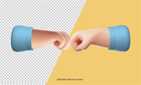 Premium Psd 3d Fist Bump Hand Icon Rendering Isolated