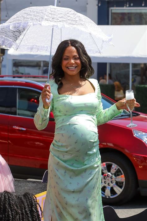 Pregnant Christina Milian Celebrates Opening Of Her Beignet Box Cafe In
