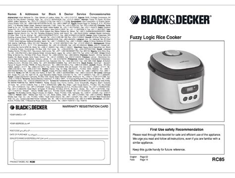 Black And Decker Rc85 User Manual Pdf Download Manualslib