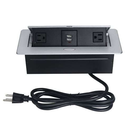 Table Pop Up Power Box Conference Damped Multimedia Outlet Connection