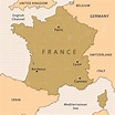 Parijs op de kaart van Frankrijk - Kaart van Parijs op de kaart van ...