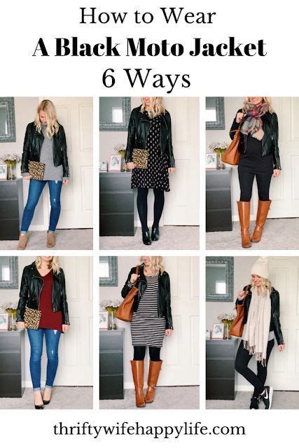 how to wear a moto jacket 6 ways thrifty wife happy life moto jacket outfit jacket outfit