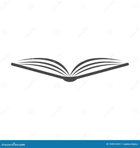 Open Book Icon On Flat Illustration Stock Vector Illustration Of
