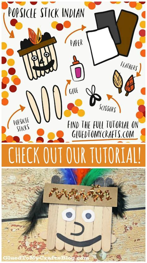 Popsicle Stick Teepees Kid Craft Idea For Fall Crafts For Kids