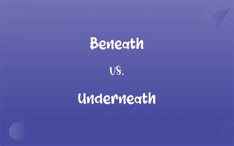 Beneath Vs Underneath Whats The Difference