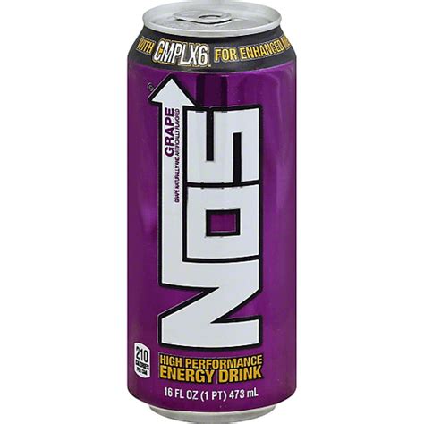 Nos High Performance Energy Drink Grape 16 Oz Can Sports And Energy