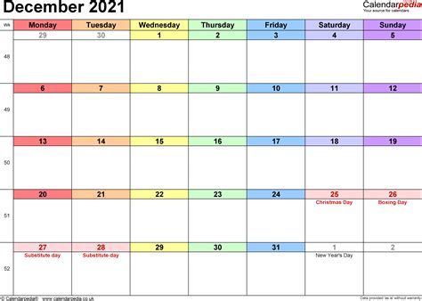 2021 Calendar January To December Mundopiagarcia