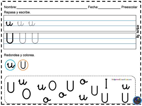 Cuaderno Para Preescolar Vocales Letra U Imagenes Educativas