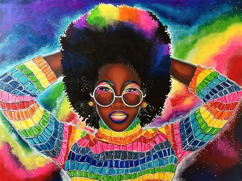 Digital Art Poetically Illustrated African American Art Women