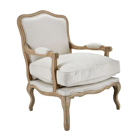 French Style Louis Chair Solid Oak Oatmeal La Residence Interiors