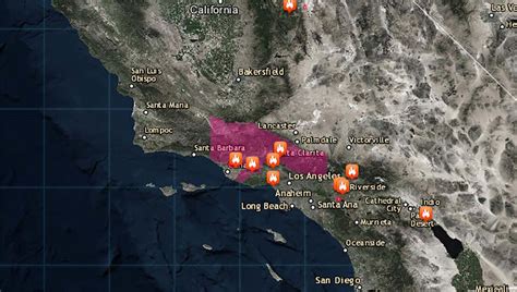 List And Map Where Southern California Wildfires Are Burning Nbc 7