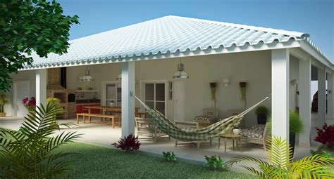 Plano de la casa con dos dormitorios. MAQUETE ELETRÔNICA: Casa de Campo Moderna