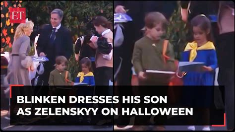 Halloween Antony Blinken Dresses His Son As Zelenskyy And Daughter In
