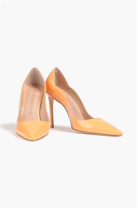 stuart weitzman stuart 100 glossed leather pumps the outnet