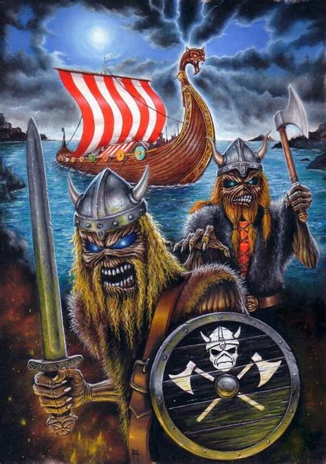 Iron Maiden Artwork Herve Monjeaud Artwork Iron Maiden Maiden Vikings Eddie Of Iron Maiden