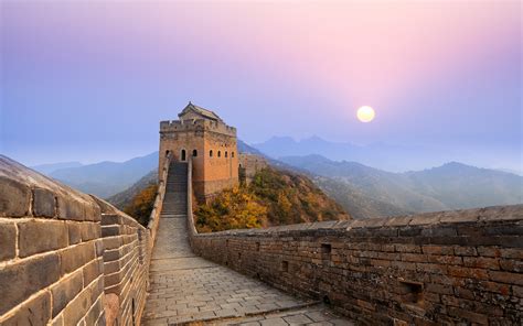 Great Wall Of China Sunrise Wallpapers Hd Wallpapers Id 17812