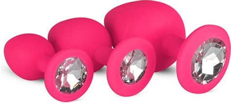 Easytoys Anal Collection Siliconen Buttplug Met Diamant Roze